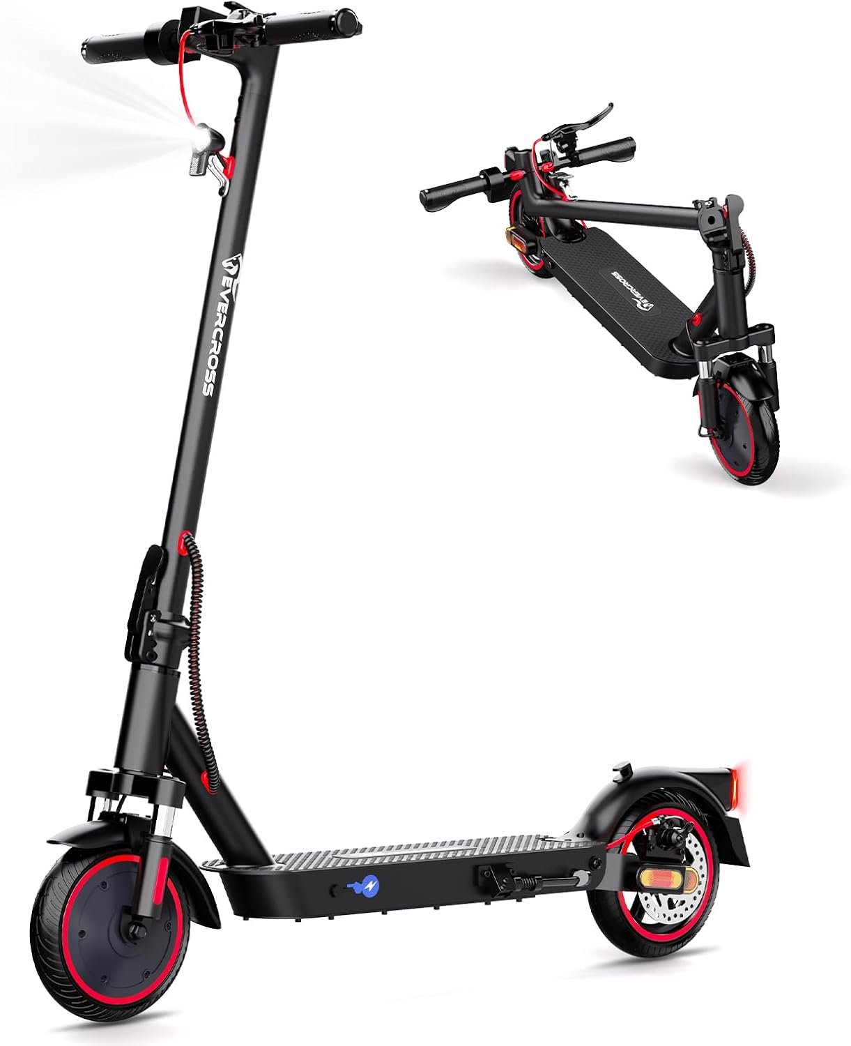 Tragbarer Elektroroller für Erwachsene – 630W Motor, bis zu 16 MPH, 18 Meilen Reichweite, 8,5″ Vollgummireifen, klappbar, LCD-Display, App-Steuerung, Dual-Scheibenbremsen - Imagen 8