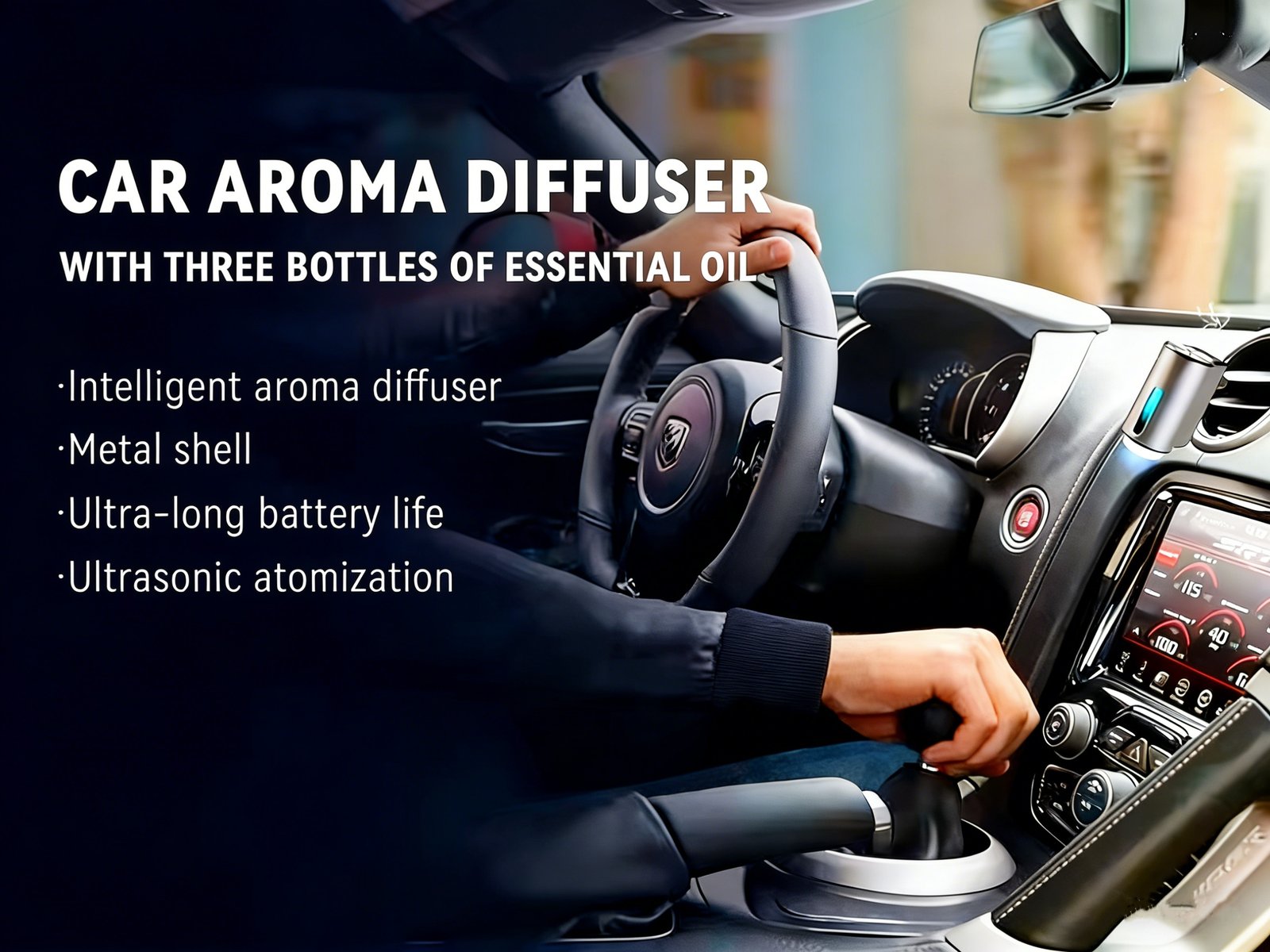 Shonoppy Auto Lufterfrischer Diffuser - 20 Flaschen Natürlicher Duft, Wiederaufladbarer Auto Aroma Diffuser mit Drei Einstellbaren Duftstufen, Auto Innenraum Zubehör Geschenke - Image 6